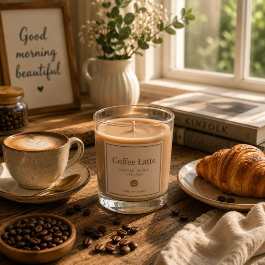Lumânare Parfumată Coffee Latte – Răsfăț Aromat pentru Iubitorii de Cafea