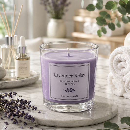Lumânare Parfumată Lavender Relax – Liniște și Relaxare pentru Sufletul Tău