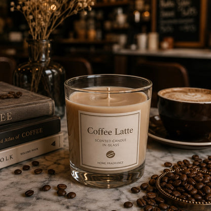 Lumânare Parfumată Coffee Latte – Răsfăț Aromat pentru Iubitorii de Cafea