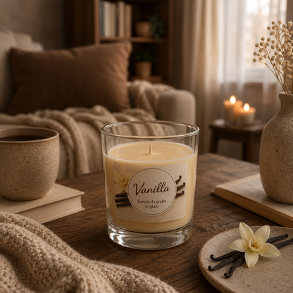 Lumânare Parfumată Vanilie – Eleganță și Confort în Fiecare Clipă