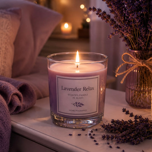 Lumânare Parfumată Lavender Relax – Liniște și Relaxare pentru Sufletul Tău