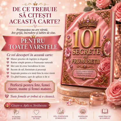 101 Secrete ale Frumuseții – Ghidul Complet pentru Eleganță, Încredere și Feminitate - pentru toata varstele