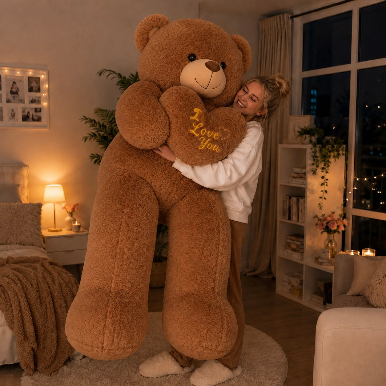 Urs Gigant Maro cu Inimioară “I Love You”
